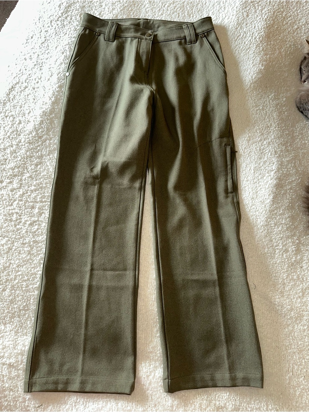 Woolrich Women's Petite Light Olive Green Pant